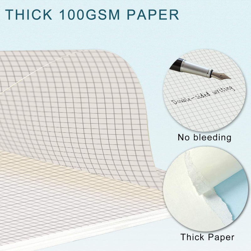 Toplive A6 Refill Paper, [3 Pack] Toplive 100GSM Thick Refillable Paper 6 Hole Filler Inserts Loose Leaf Paper 135 Sheets (270 Pages) for 6 Ring Binder Journal Notebook-Squared Paper - Image 4